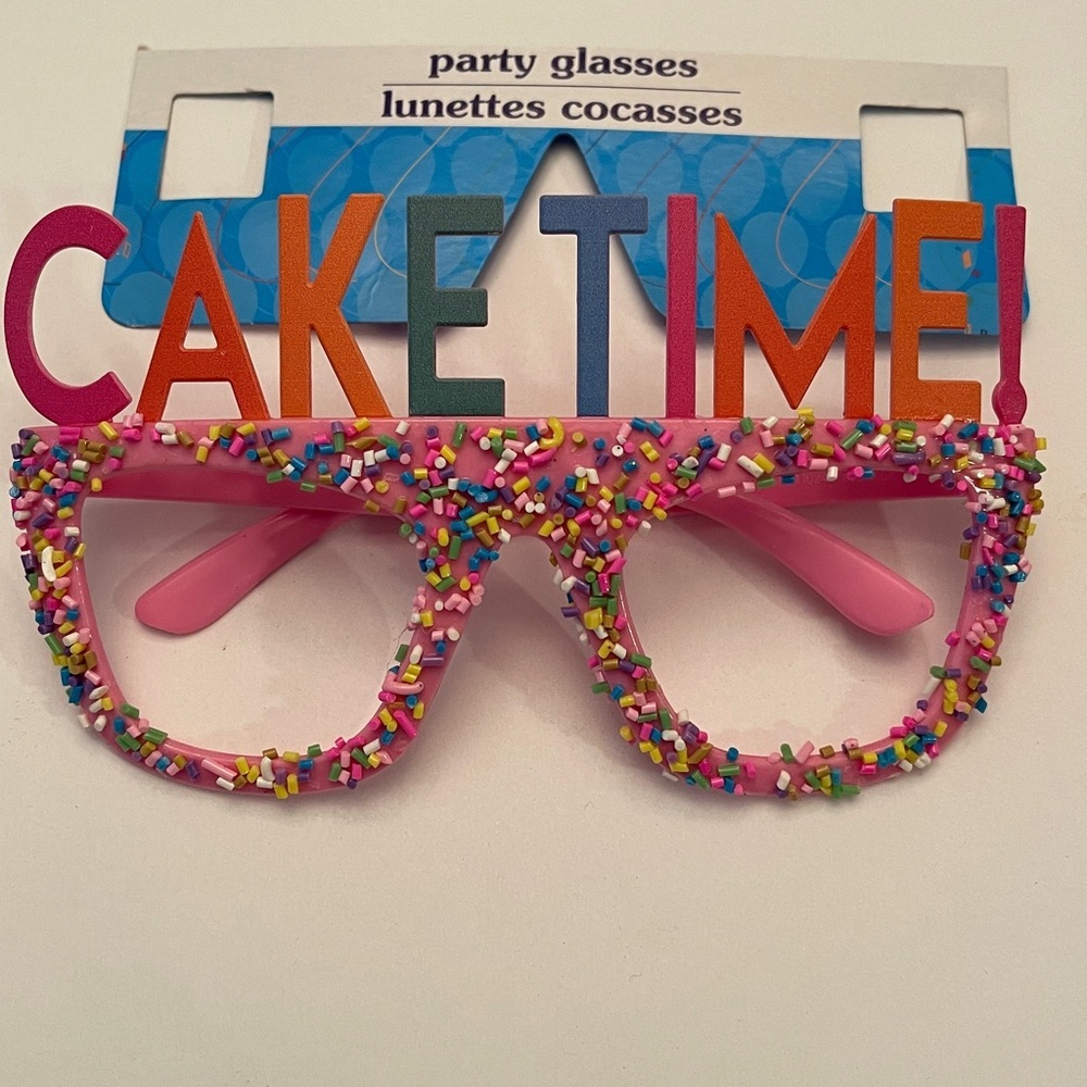 NWT Cake Time Party Glasses - Pink Sprinkles - Picture 5 of 6